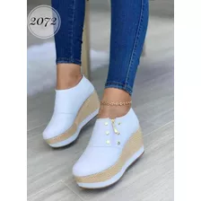 Zapatos Botines Corcho Plataforma Yute Suecos Colombianos