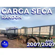 Bitrem Randon 2007/2007 Carga Seca Assoalho De Chapa