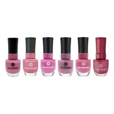 Kit Esmalte Ana Hickmann Atacado 6 Cores Tons De Rosa