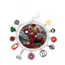 Pulsera Vengadores Marvel 11 Dijes Animados Hombre - Mujer