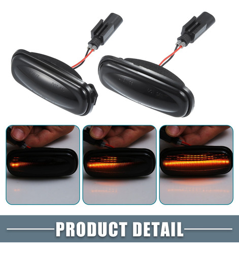 Luces Marcador Lateral Negro Para Land Rover Discovery 99-04 Foto 5