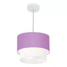 Lustre Pendente Duplo Cilíndrico Vivare Md-4161 Cúpula Em Te