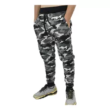 Calça Jogger Masculina Skinny Camuflada Algodão C/ Elástico