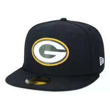 Boné New Era Aba Reta 5950 Nfl Greenbay Packers League Preto