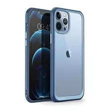 Funda Compatible Con iPhone 13 Pro Max Transparente Azul