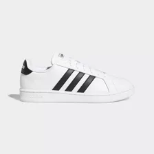 Tenis Para Hombre adidas Grand Court Color Cloud White/core Black/cloud White - Adulto 6.5 Mx