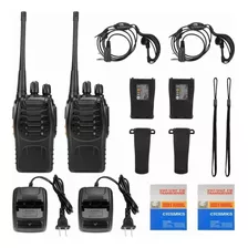 2 Radios Walkie-talkie Portátil Recargable Con Manos Libres