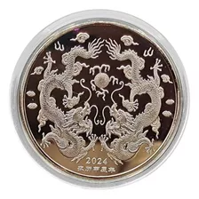 Moneda Coleccionable Año Nuevo Chino 2024 Suerte *ag*