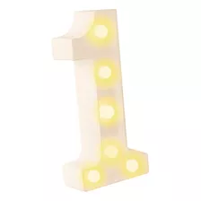 Letras Y Números 3d Luces Foco Lampara Decorativa Abecedario Color 1