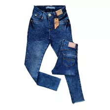 Calça Jeans Juvenil Feminina Com Lycra Tam 10 Ao 16