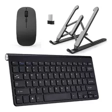 Teclado E Mouse Wireless Slim + Suporte Para Notebook Hp I3