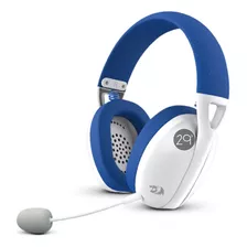 Audifono Gamer Redragon Ire Pro Wireless H848b Blanco Y Azul