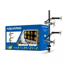 Suporte Articulado 4 Monitores 14 A 32 Até 40kg Aquario Cor Preto