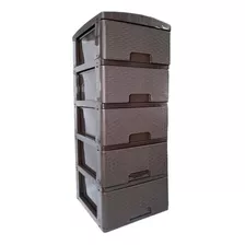 Cajonero Practimueble Plástico X 5 Rattan Colplast