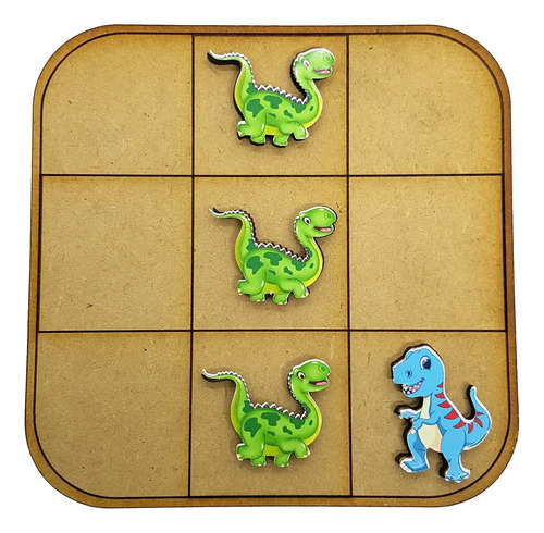 Tateti Ideal Souvenir Cumpleaños Ta-te-ti + Sticker X40 Dino 3
