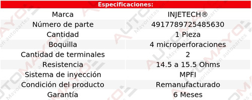 Un Inyector Combustible Injetech Bronco V8 5.0l 1990-1996 Foto 4