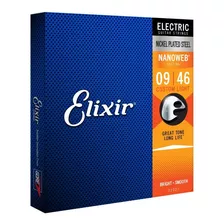 Set De Cuerdas Elixir Nanoweb 09-46 Nickel P/ Eléctrica