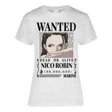 Blusa Cartel Wanted Nico Robin One Piece Recompensa