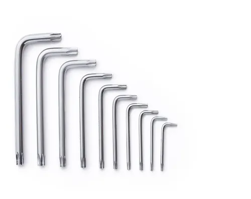 Juego Llaves Torx Cortas Bremen 10 Pz T8 A T50 Herramientas Cod. 6906 Dgm Gris