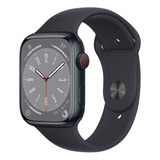 Apple Watch Series 8 Gps + Celular - Caja De Aluminio Color Medianoche 45 Mm - Correa Deportiva Color Medianoche - PatrÃ³n