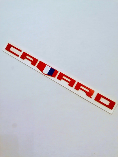 Emblema Letra Chevrolet Camaro Autos Con Bandera Color Rojo Foto 2