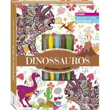 Meu Superkit Brilhante De Arteterapia! Dinossauros, De Brijbasi Art Press Ltd. Happy Books Editora Ltda., Capa Dura Em Português, 2022