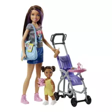 Juego De Niñera Barbie Con Muñeca Skipper, Muñeca Bebé, Coch