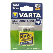 Varta X 2 Pilas Recargables Aaa 800mah Precargadas Original