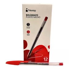 12 Boligrafo Nextep Punto Medio 1.0 Mm 1 Caja C/12 Pluma