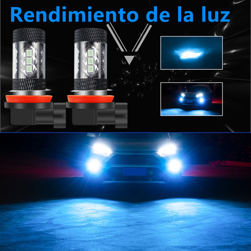 Para Ford Explorer 2011-2015 H11 H8 Luces De Conduccin Azul Foto 5