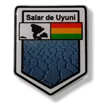 Adesivo Resinado Salar Uyuni Bolivia Viagens De Moto 5x5 Cm