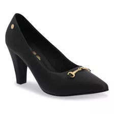 Zapato Dama Flexible Negro Tacón 8cm 423-92
