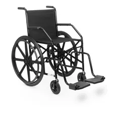 Cadeira De Rodas Cds101 Nylon Preta Dobrável Pneu Antifuro Cor Preto
