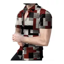 Camisa Casual De Manga Corta Para Hombre