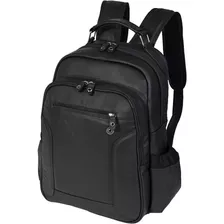 Mochila Feminina Média Espaçosa Casual Couro Legitimo Bovino Cor Preto