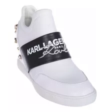 Sneakers Botín Karl Lagerfeld Slip On Tenis Piel Perlas Spor