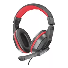 Audífonos Gamer Trust Gxt Ziva Alambrico Negro/rojo 3.5mm