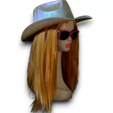 Gorro Sombrero Cowboy Brillo Vaquero Blanco Carioca Fiesta