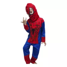 Disfraz Hombre Araña Con Mascara Spiderman Manga Larga