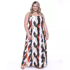 Vestido Longo Plus Size Roupa Feminina Tamanho Grande