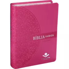 Bíblia Sagrada Letra Grande - Couro Sintético Pink: Almeida Revista E Atualizada (ara), De Sociedade Bíblica Do Brasil. Editora Sociedade Bíblica Do Brasil, Capa Mole Em Português, 2015