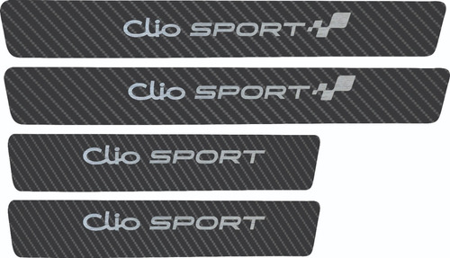 Sticker Vinil Estribos Automvil Carbono 5d Clio Sport Foto 2