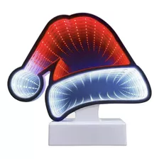 Adorno Navidad Con Luz Led Efecto 3d Gorro Arbol Papa Noel