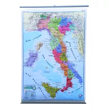 Mapa De Italia Mural (político) Laminado 65x95cm