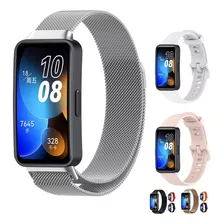 3 Pzs Correa Magnética Acero Silicon Para Huawei Band 8