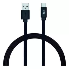 Cable Plano De Pvc Conexion Tipo C - Usb I2go Color Negro