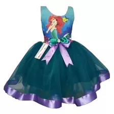 Vestido Sirenita Y Falda Niñas Ariel Nueva Princesa