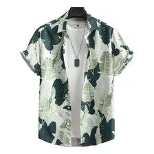 Camisa Hawaiana Hombre Estampado Tropical Sin Camiseta Hc 10