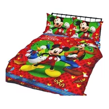 Sabanas Disney Mickey Mouse Algodon Niños 1 Plaza 1/2 