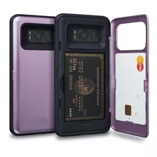 Funda Para Galaxy S8, Violeta/rigida/tarjetero/soporte